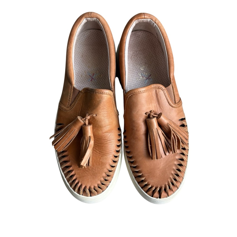 Tan Tassel Slip-On Tassel Loafers Vince Camuto Size 7M